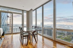 Condo with large windows downtown Chicago